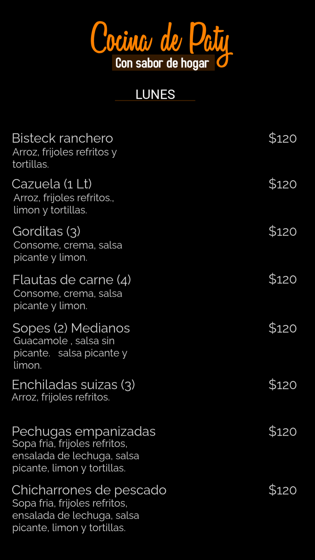 menu lunes - Hecho con PosterMyWall
